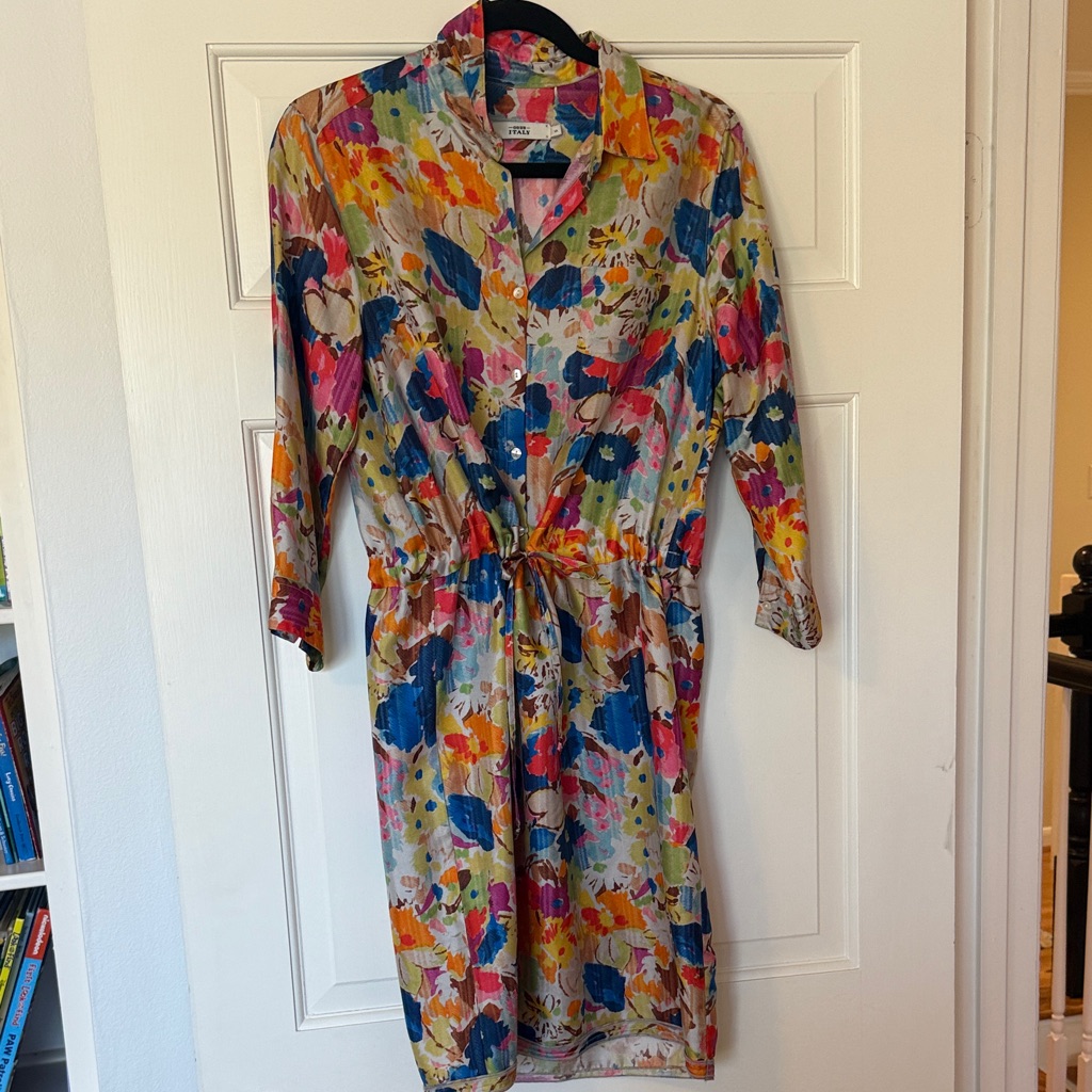 Vibrant Floral Long Sleeve Dress